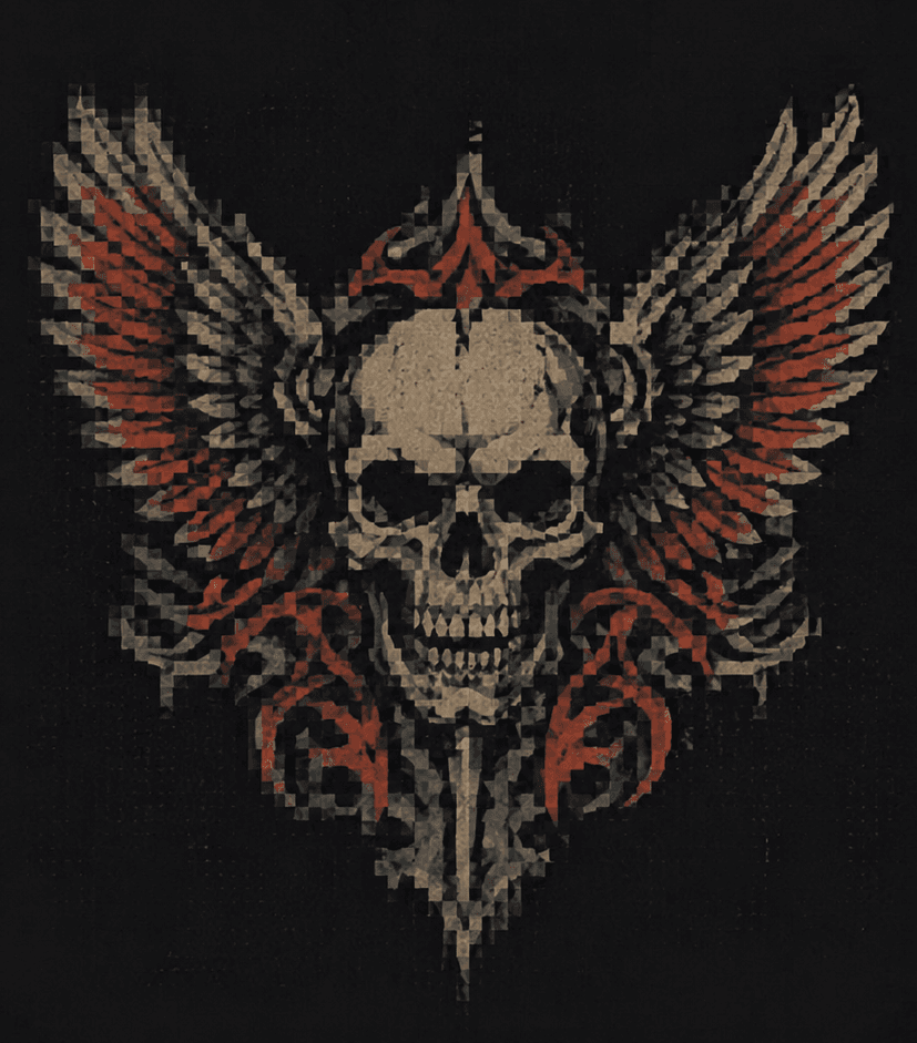 Damaged low-resolution logo redrawn as a clean vector - before